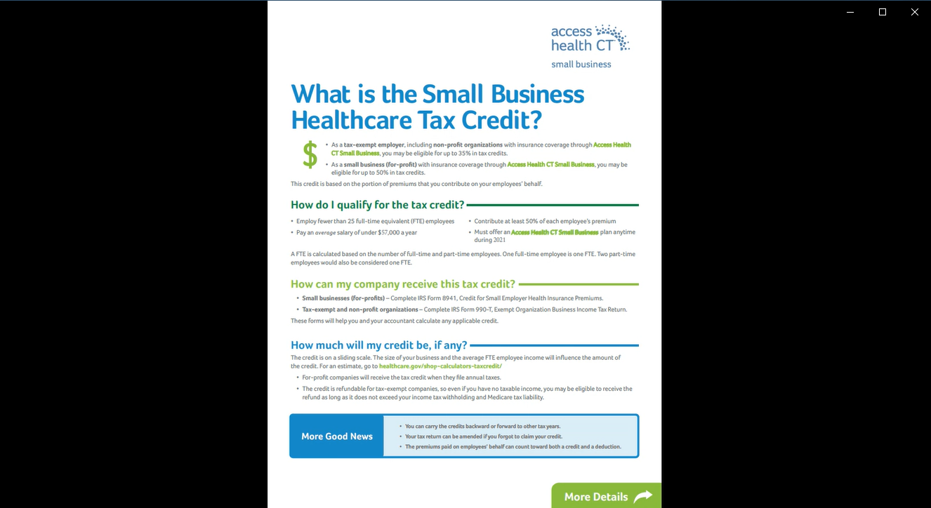 what-is-the-small-business-healthcare-tax-credit-access-health-ct